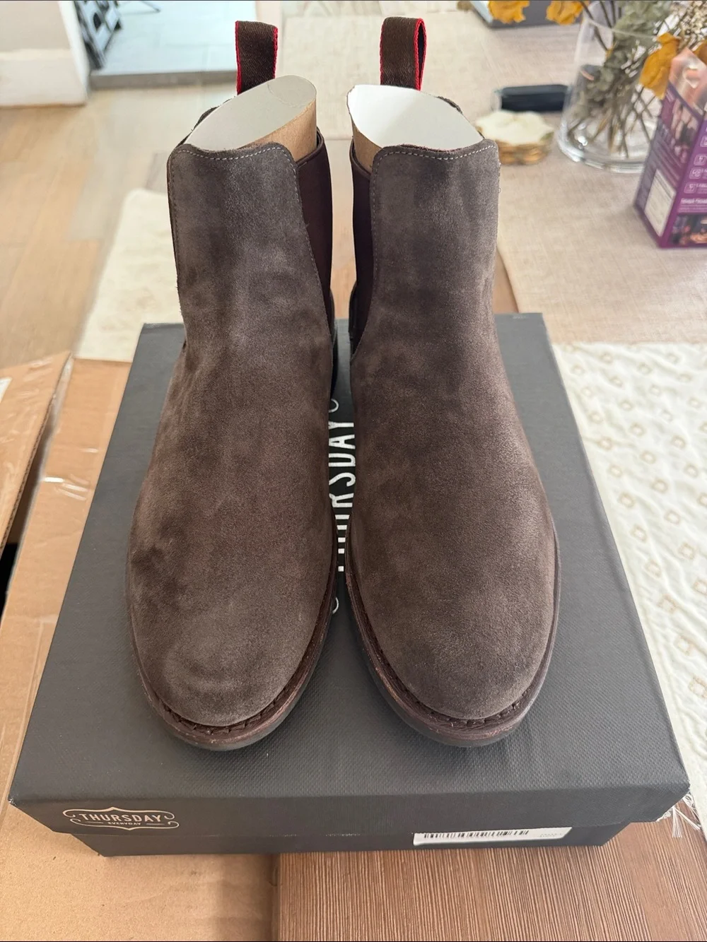 Allen Edmonds Dark Brown Suede Chelsea Boots